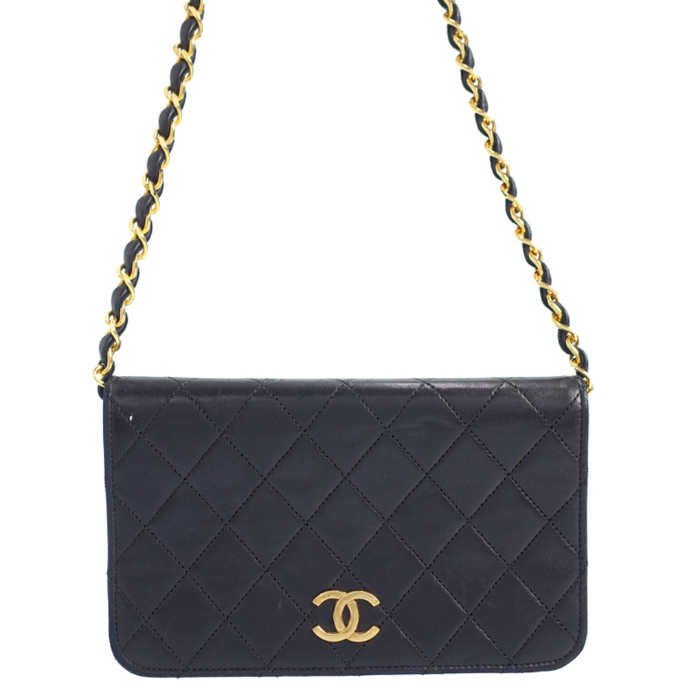 Chanel Matelasse Mini Chain Shoulder Bag Black